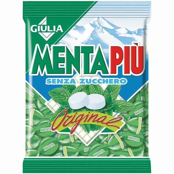 Карамель Мента пиу леденцовая без сахара со вкусом мяты, 70г