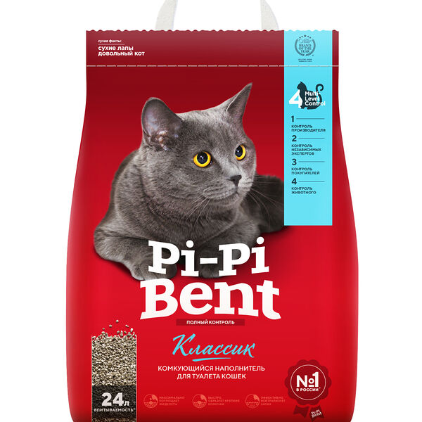 Наполнитель для кошачьего туалета Pi-Pi-Bent Classik комкующийся