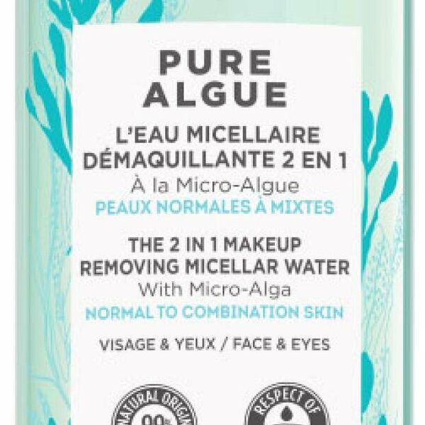 Мицеллярная вода для снятия макияжа Yves Rocher 2 в 1 с микроводорослями