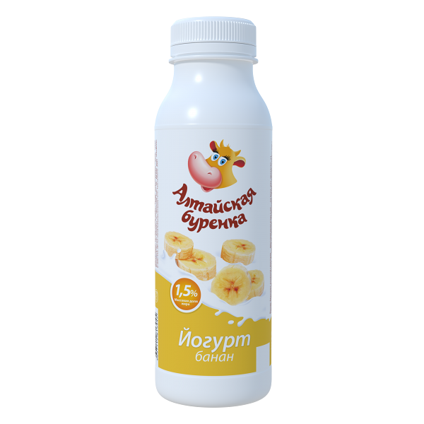 Йогурт питьевой Алтайская Буренка банан, 1.5%