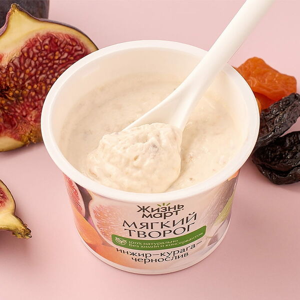 Творог мягкий из коровьего молока (инжир-курага-чернослив) 3%