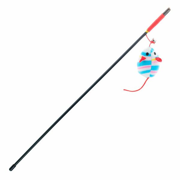 Игрушка для кошек Petmax Дразнилка с мышкой 47 см в ассортименте