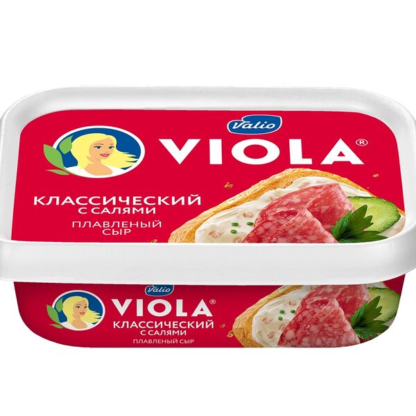 Сыр Valio плавленый классический с салями 190г