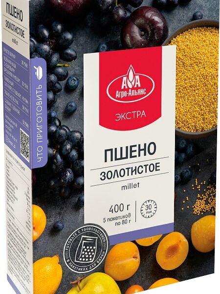 Пшено Агро-Альянс Золотистое Экстра 5пак*80г