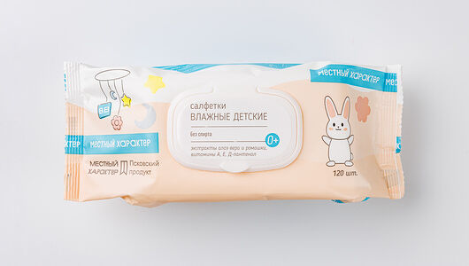 Салфетки влажные детские ВкусВилл 120 шт