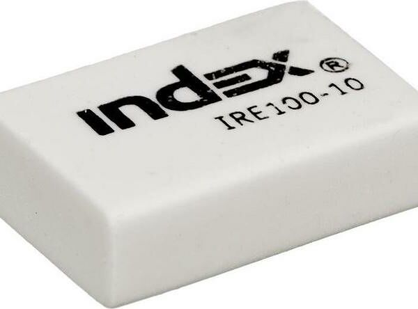 Ластики Index белые  3 шт.