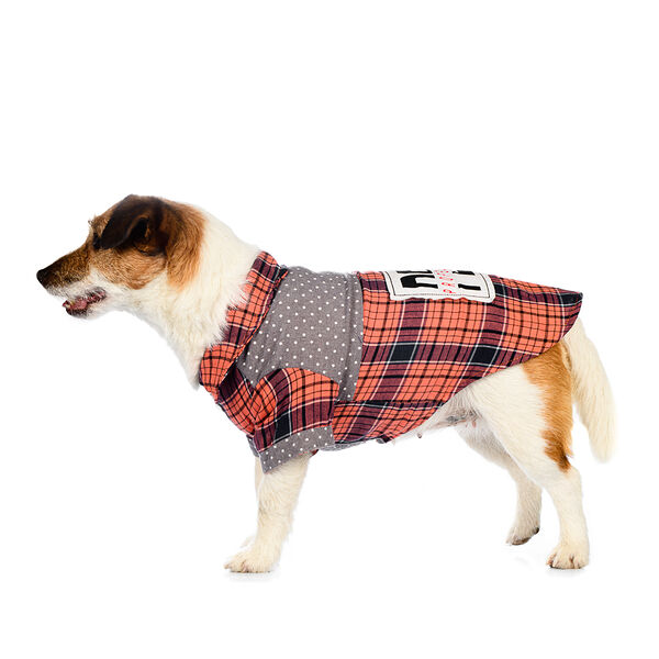 Рубашка для собак L красный (унисекс)