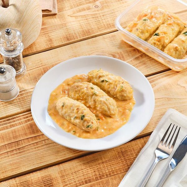 Голубцы ленивые в томатно-сметанном соусе Пятерочка Кафе 250г