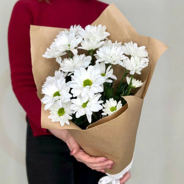 Букет Белых Хризантем