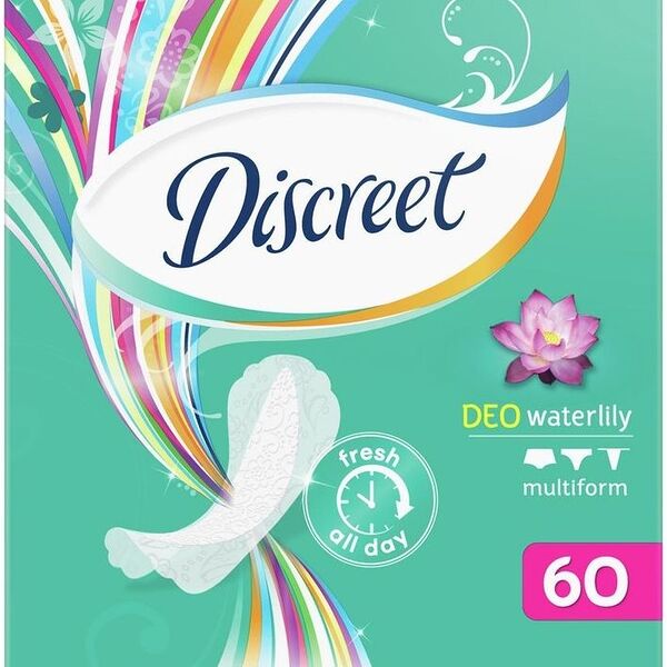 Прокладки Discreet Alldays Водная лилия Deo ежедневные 60 шт.