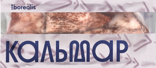 Кальмар Borealis командорский тушка свежемороженый неочищенный 500 г