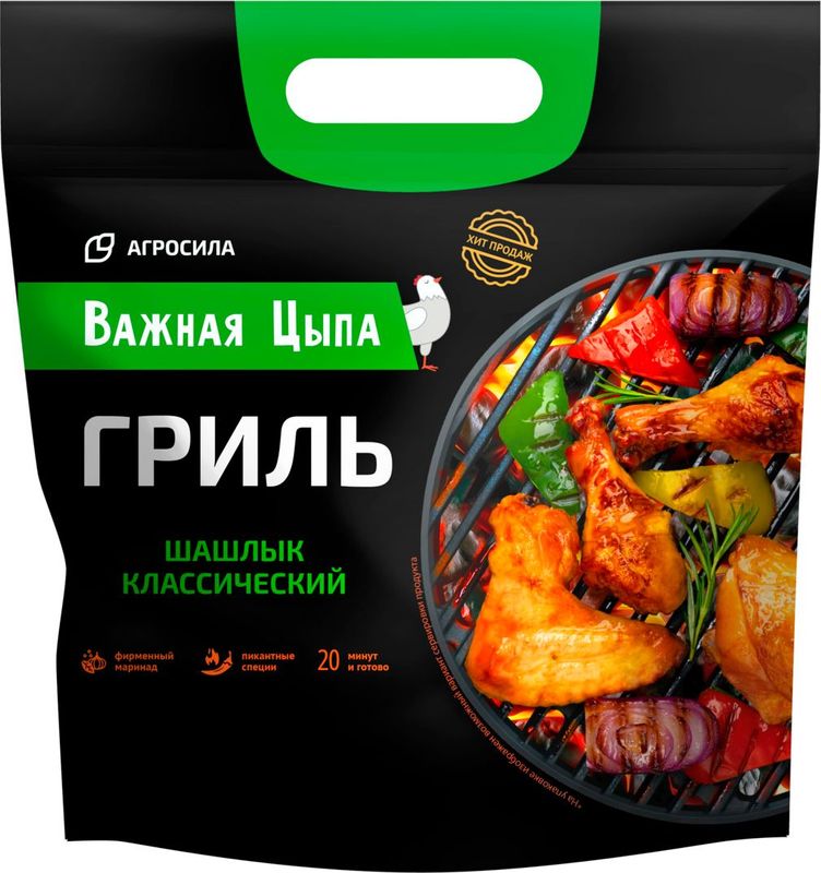 

Шашлык из цыпленка-бройлера Важная Цыпа Классический охлажденный