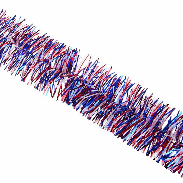 Сноу бум мишура трехцветная, пвх, 200х9 см