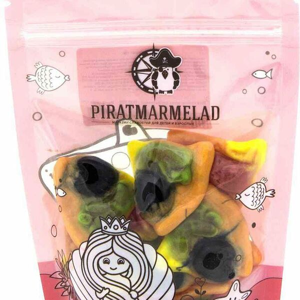 Мармелад жевательный Piratmarmelad Пицца Фруктово-сливочный вкус