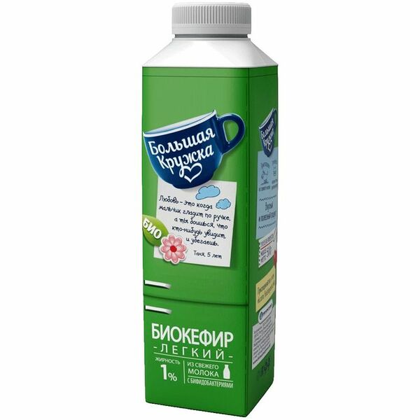 Биокефир Большая Кружка 1%, 500мл