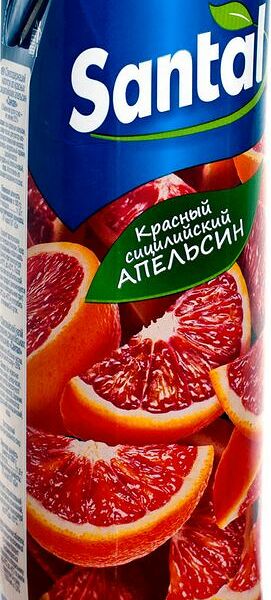 Напиток сокосодержащий Santal красный сицилийский апельсин, 1л