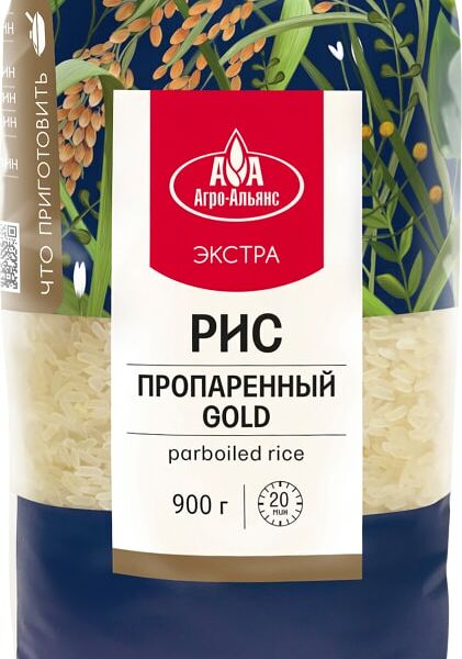 Рис Агро-Альянс Экстра Элитный Пропаренный 900г