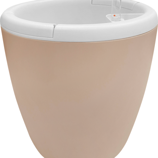 Горшок для цветов INGREEN Munchen 5л 21см с автополивом, цвет молочный шоколад