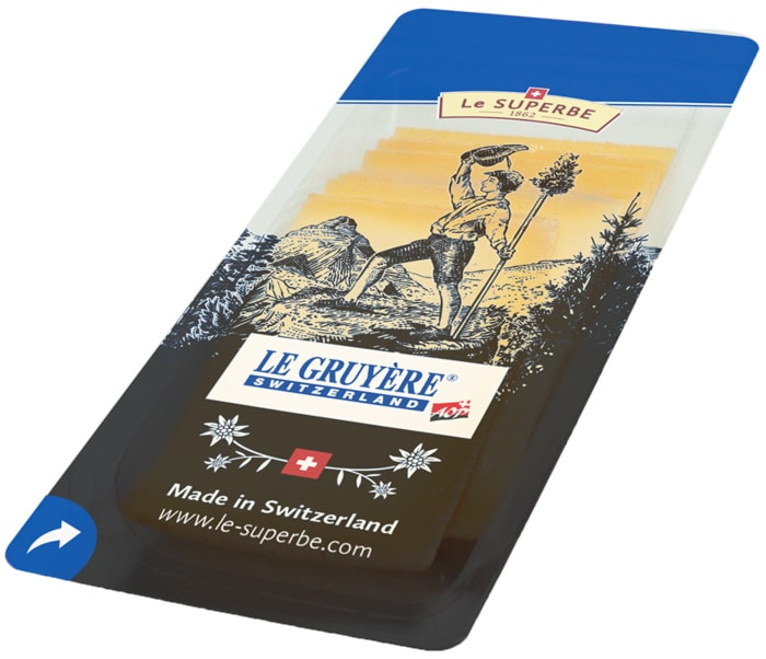 

Сыр LeSuperbe Le Gruyere твердый нарезка 50% 150 г