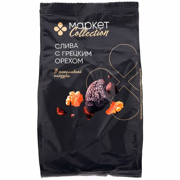 Слива с грецким орехом в шоколадной глазури Маркет Collection, 180г