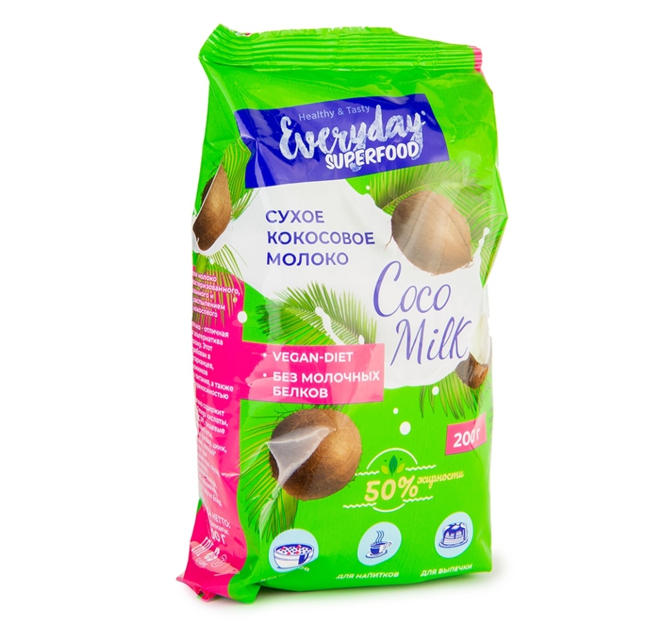 

Молоко сухое EVERYDAY кокосовое 50% жирности