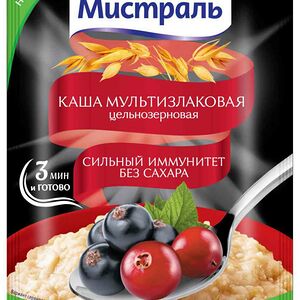 Каша мультизлаковая цельнозерновая Мистраль Сильный иммунитет без сахара, 40 г