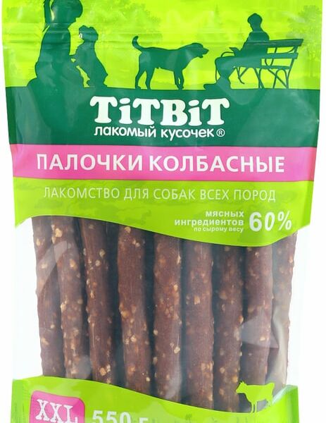 Лакомство для собак TiTBiT Палочки колбасные 550г