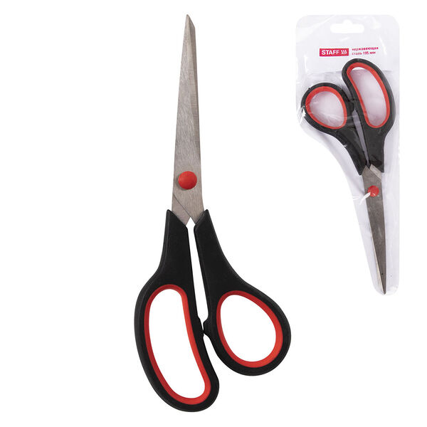 Ножницы стафф эвридей 19.5 см черно-красные 237499