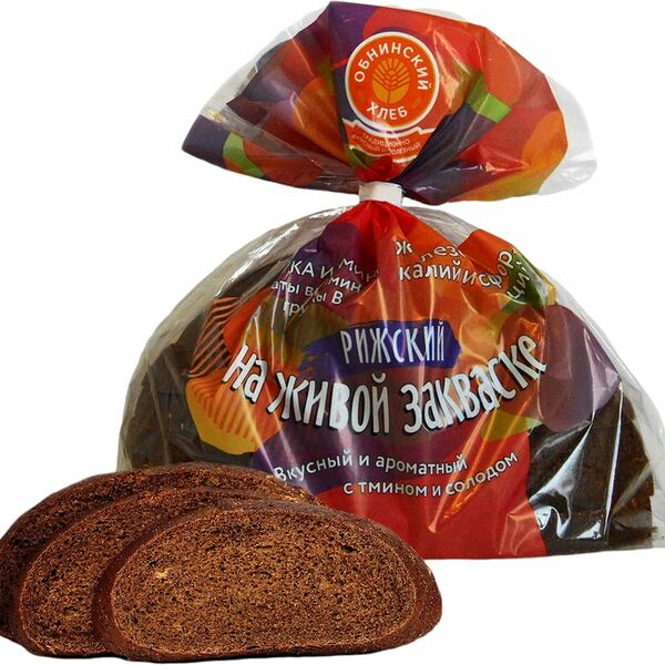 Хлеб ржано-пшеничный Обнинский хлеб Рижский в нарезке