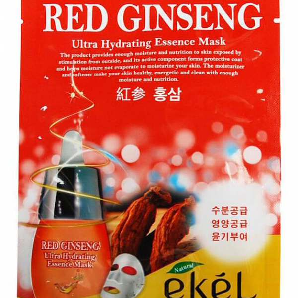 Тканевая маска для лица с экстрактом красного женьшеня Ekel Ultra Hydranting