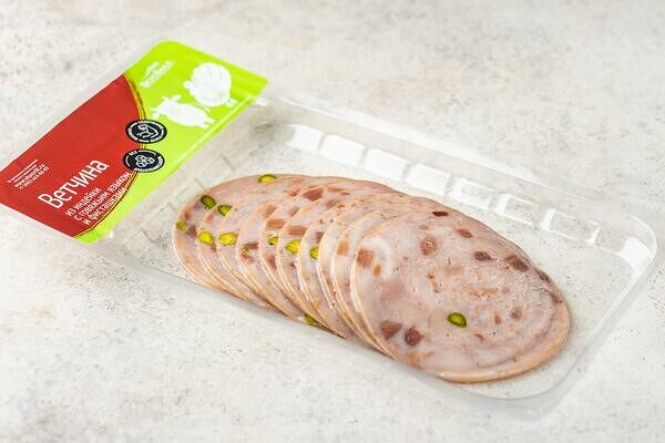 Ветчина из индейки с гов. языком и фисташками