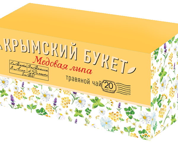 Чай травяной Крымский букет Медовая липа в пакетиках, 20 шт