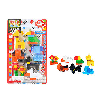 Резинки-блоки стирательные «Животные» в блистерной упаковке, Iwako, набор из 7 штук, Япония