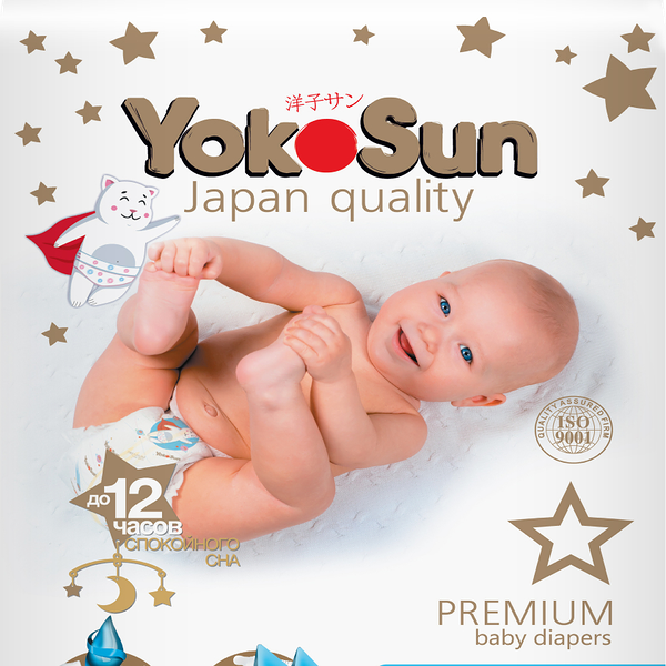 Подгузники YokoSun Premium M 5-10 кг 62 шт