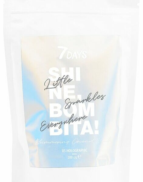 Скраб для тела 7 Days Bombita Кокосовый мерцающий 200 г