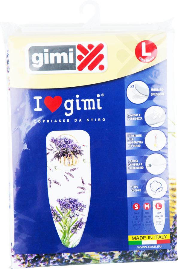 

Чехол для гладильной доски Gimi размер L 136 х 58 см