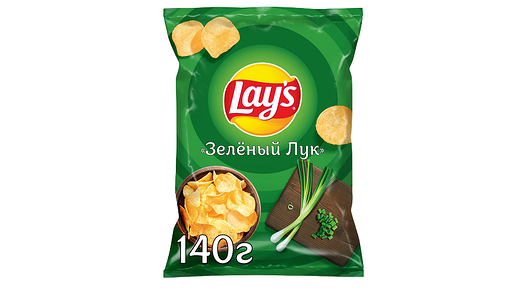 Чипсы картофельные Lay's Зеленый Лук, 140 г