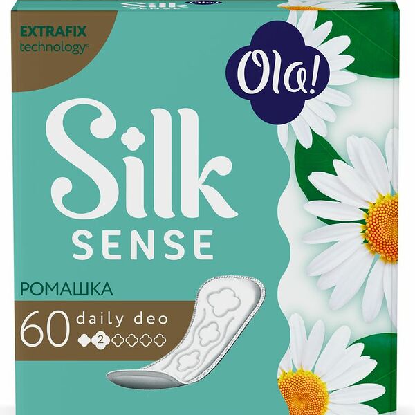 Прокладки ежедневные Ola! Silk sense daily deo ромашка, 60шт