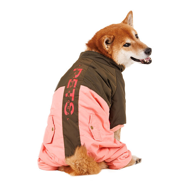 Комбинезон для собак, 2XL, розовый/хаки (унисекс)