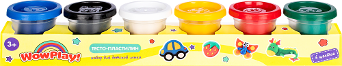 Набор для лепки Wow Play детский Тесто-пластилин 6 цветов