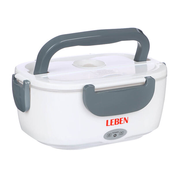 Leben контейнер для еды с подогревом, 220-240в, пластик, металл, 22,5x16,7x9,5см