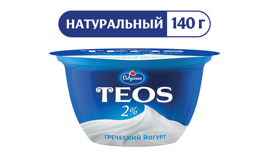 Йогурт TEOS Савушкин продукт греческий 2% натуральный 140г