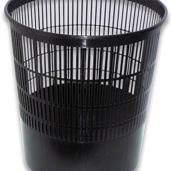 Корзина офисная 18л пластик, черная СТАММ КР01