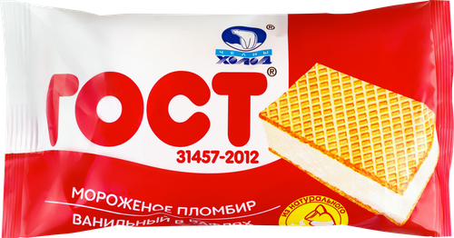 

Мороженое ГОСТ пломбир в вафлях 70 г