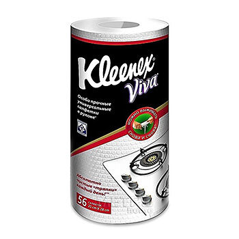 Универсальные салфетки Kleenex Viva 21х28 см 56 шт в рулоне, 290 г 