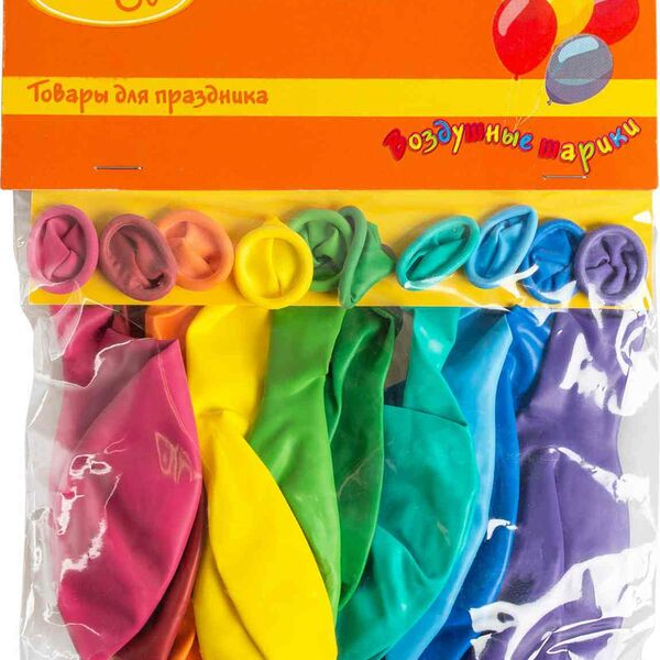 Шары воздушные пастель и декоратор Патибум ассорти 30 см, 10 шт.