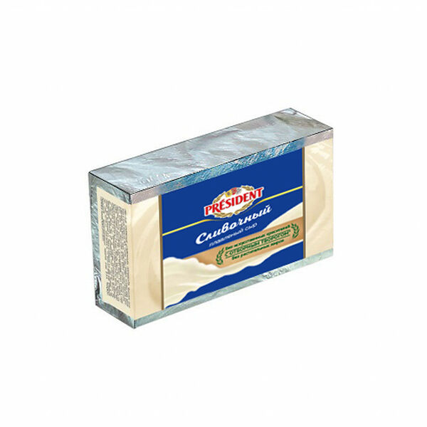 Сыр плавленый сливочный жир. 45% вес 50г Президент