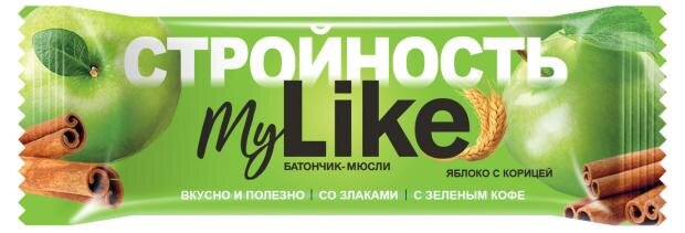 

Батончик Мой Лайк для стройности яблоко с корицей 25 г дизайн упаковки в ассортименте