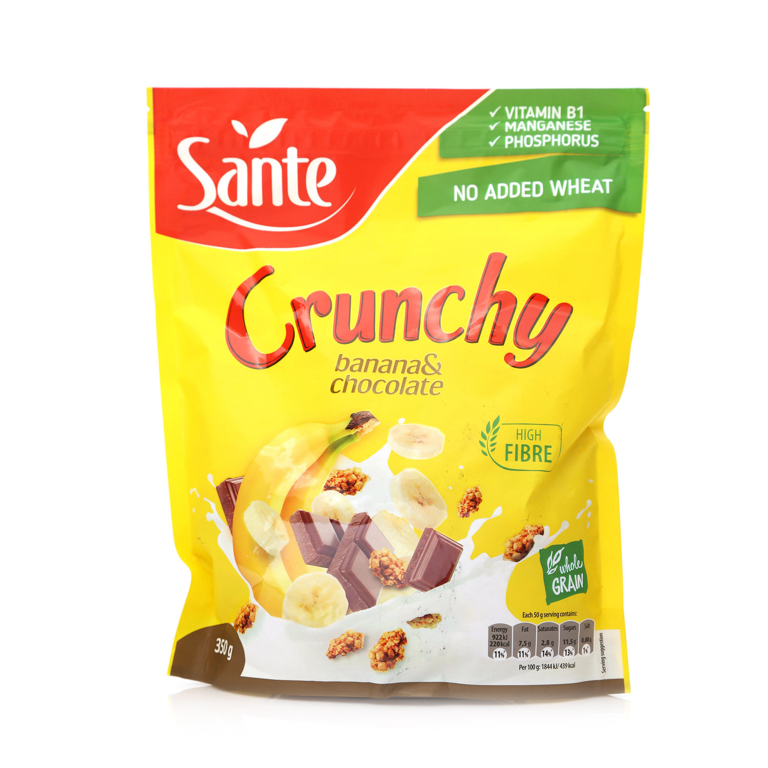 

Хлопья овсяные Sante банан и шоколад 350 г