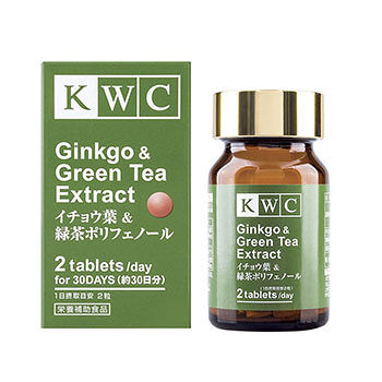 Биологически активная добавка «Гинкго и экстракт зелёного чая», KWC, Япония
